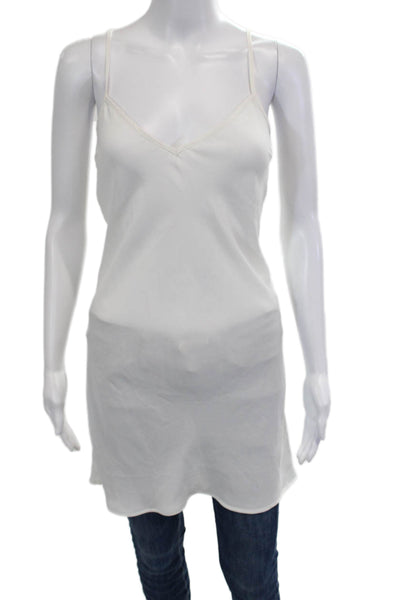 Reiss Womens Slip Dress White V-Neck Sleeveless Polyester Size 8