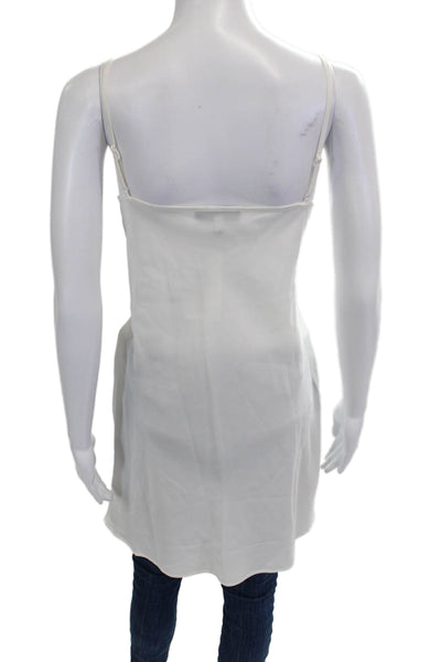 Reiss Womens Slip Dress White V-Neck Sleeveless Polyester Size 8