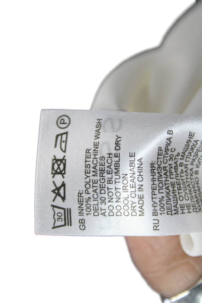Reiss Womens Slip Dress White V-Neck Sleeveless Polyester Size 8