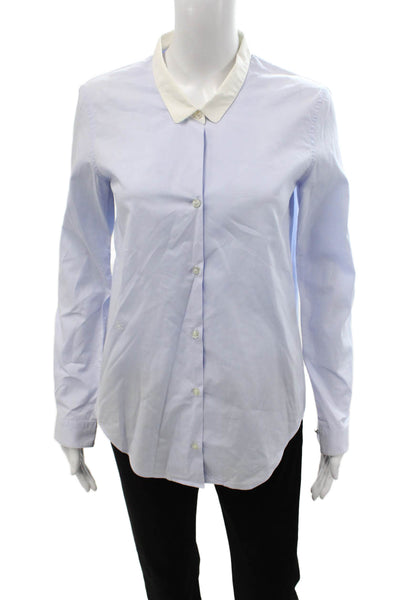 The Kooples Womens Light Blue Cotton Collared Button Up Shirt Size S