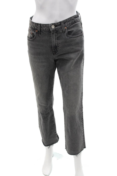 Trave Women Cropped Straight Dark Gray Jeans Size 26