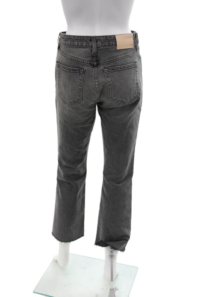 Trave Women Cropped Straight Dark Gray Jeans Size 26