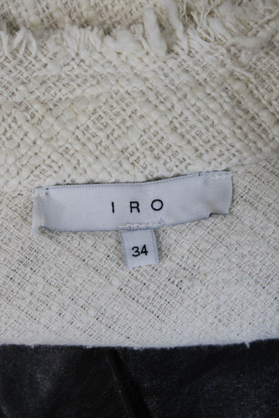 IRO Women A-Line Mini Cotton Skirt Beige Size 34
