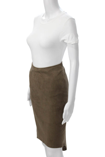 Level 99 Womens Brown Straight Pencil Skirt Size 24