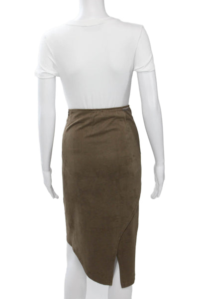 Level 99 Womens Brown Straight Pencil Skirt Size 24