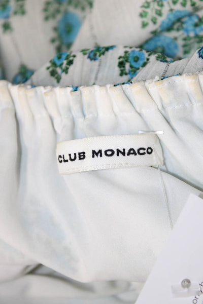 Club Monaco Womens Maxi Sundress White Silk Cotton Square Neck Size S