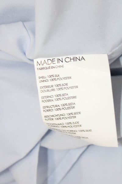 Club Monaco Womens Silk Sundress Light Blue Square Neck Short Sleeve Size 00