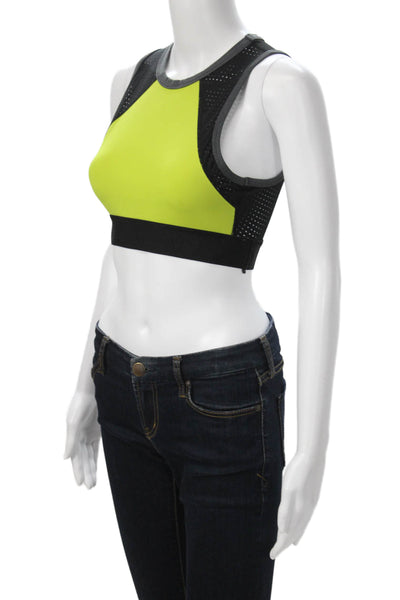 ALALA Women Black Sports Bra Crew Neck Sleeveless Size S