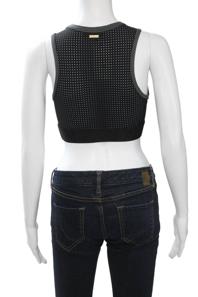 ALALA Women Black Sports Bra Crew Neck Sleeveless Size S