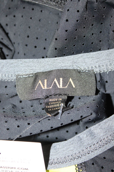 ALALA Women Black Sports Bra Crew Neck Sleeveless Size S