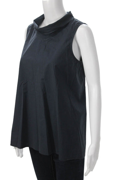 Limited by Ronen Chen Women Tunic Blouse Dark Blue Mock Neck Size 0