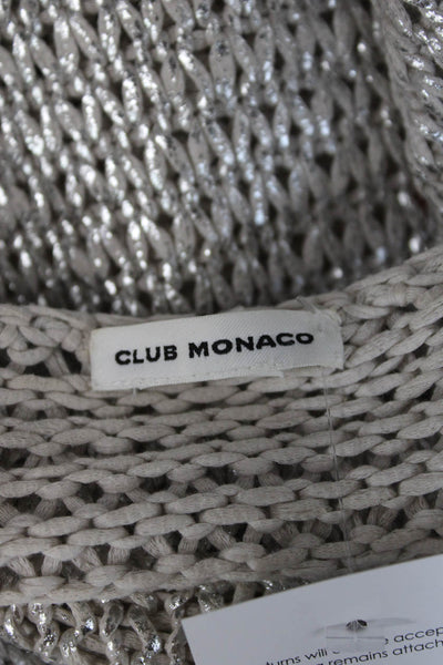 Club Monaco Womens Beige Pullover Sweater Round Neck Polyester Blend Size XS