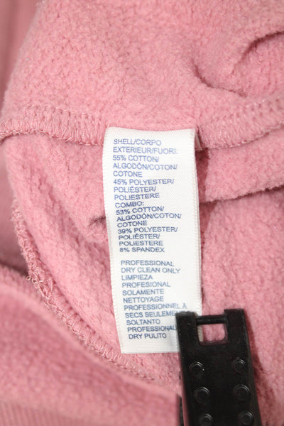 Rebecca Minkoff Womens Pullover Hoodie Pink Drawstring Long Sleeve Size S
