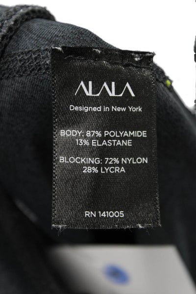 ALALA Women Ankle Leggings Black Zip 87% Polyamide 13% Elastane Size S
