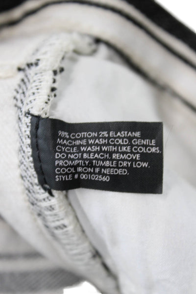 Club Monaco Women Cropped Ankle Striped Beige Mid Rise Pants Size 2