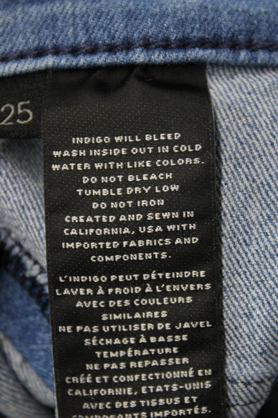 J Brand Women Skinny Ankle Jeans Blue Mid Rise Button Closure Size 25