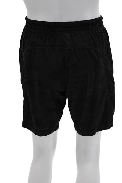 Lululemon Mens Sweat Shorts Black Camo Nylon Blend Drawstring Size M
