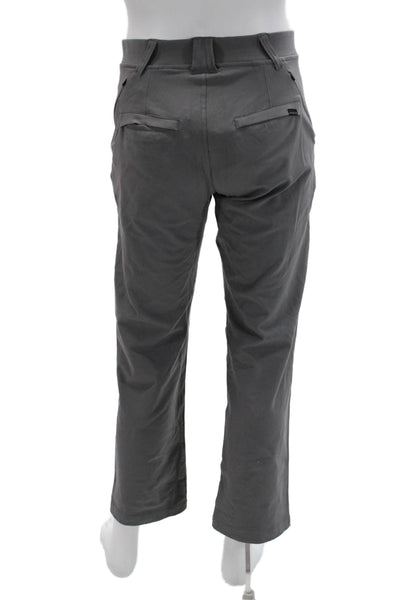 Hylete Mens Chino Cropped Pants Dark Gray Army Cotton Nylon Spandex Size 32
