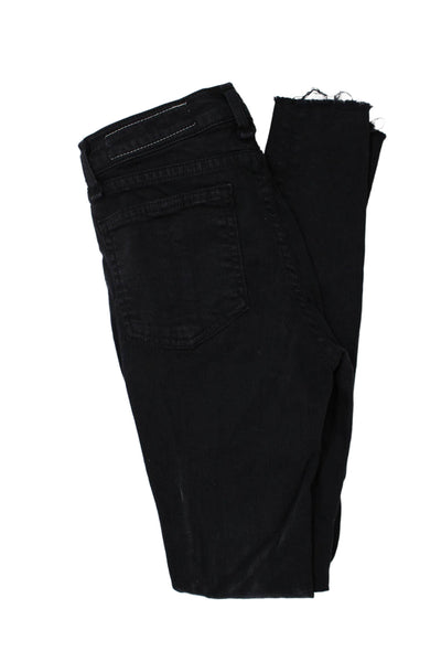 Rag & Bone Women Skinny Ankle Black Jeans Button Size 24