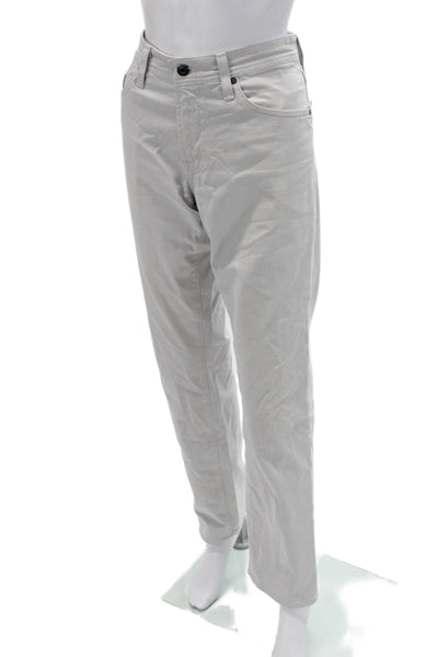 AG Mens Chino Khakis Gray 97% Cotton Stretch Size 31