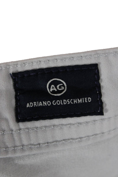 AG Mens Chino Khakis Gray 97% Cotton Stretch Size 31