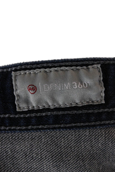 AG Mens Skinny Straight Dark Blue Jeans Button Fly Size 31