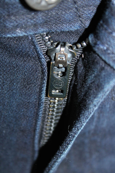 AG Mens Skinny Straight Jeans Dark Blue Button 96% Cotton Size 31