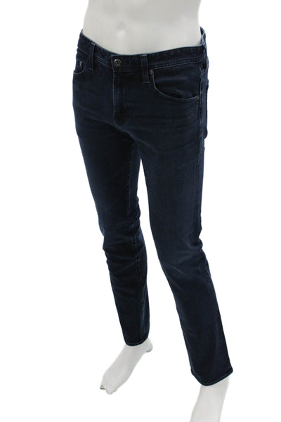 AG Mens Skinny Straight Dark Blue Jeans Size 32