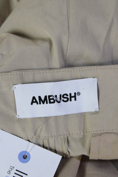 Ambush Mens Beige Chinos Buckle Cotton Stretch Size 2