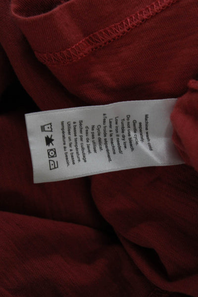 Rag & Bone Jean Women Red Pima Cotton Short Sleeve T-Shirt Size XS