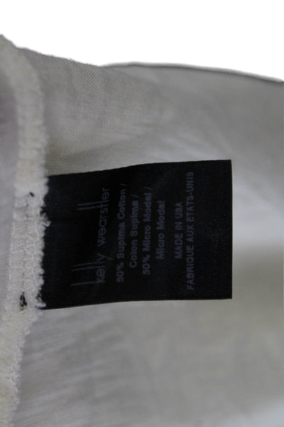 Kelly Wearstler Womens Sleeveless White Love Graphic Tank Crew Neck Size XS