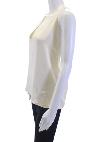 Cushnie Et Ochs Women Camisole Beige Silk V Neck Designer Size 0