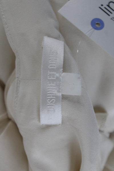 Cushnie Et Ochs Women Camisole Beige Silk V Neck Designer Size 0