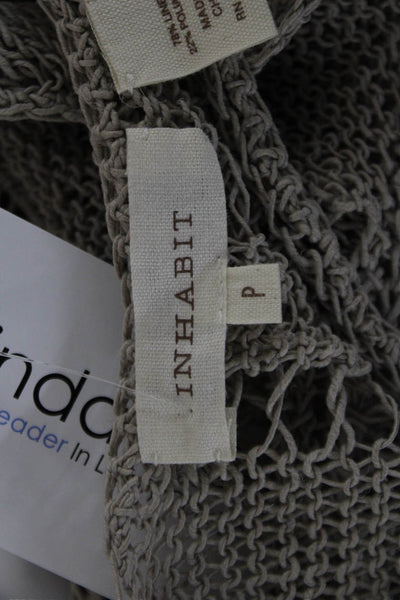 Inhabit Women Tunic Beige Sleeveless Round Neck Linen Petite Size S