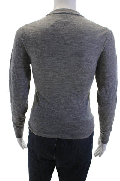 J Crew Women Merino Wool Gray Crew Neck Pullover Long Sleeve Size 2XS