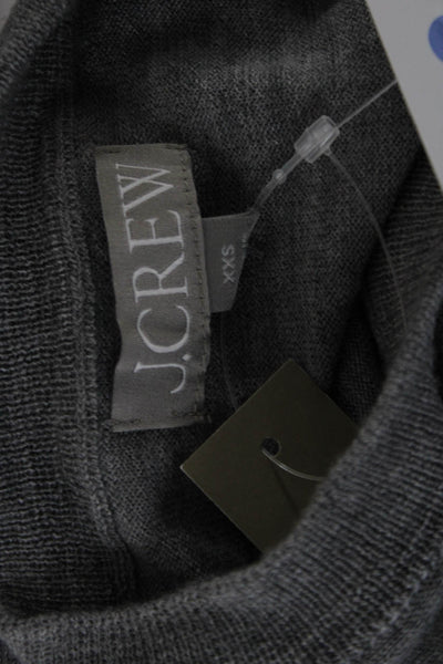 J Crew Women Merino Wool Gray Crew Neck Pullover Long Sleeve Size 2XS