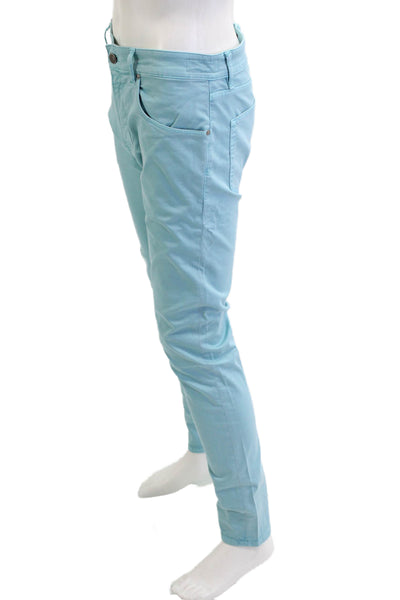 PT Torino Mens Chino Pants Light Blue Button Closure Size 32