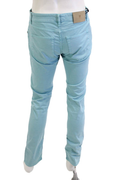 PT Torino Mens Chino Pants Light Blue Button Closure Size 32