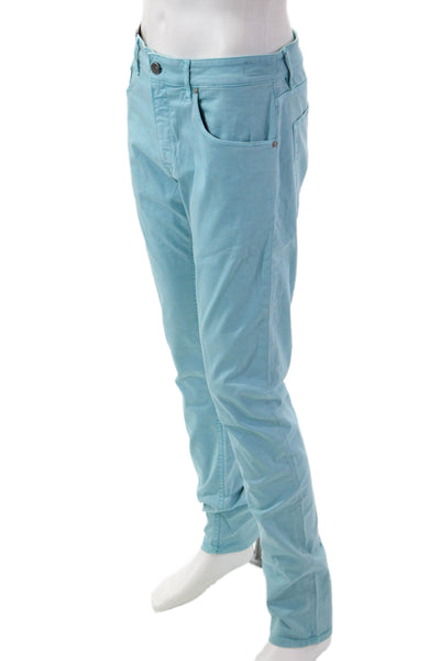 PT Torino Mens Chino Khakis Light Blue Cotton Lyocell Elastane Size 33