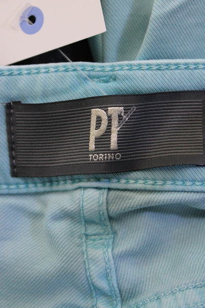 PT Torino Mens Chino Khakis Light Blue Cotton Lyocell Elastane Size 33