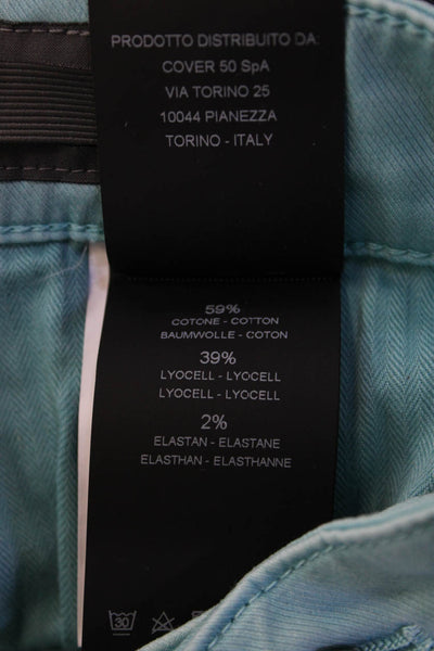 PT Torino Mens Chino Khakis Light Blue Cotton Lyocell Elastane Size 33