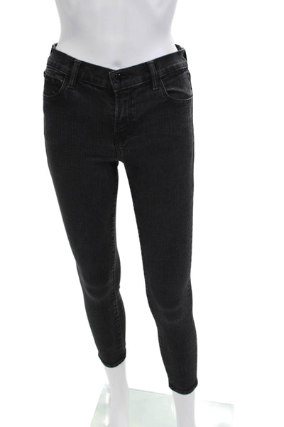 J Brand Womens Ankle Skinny Jeans Black High Rise Size 26