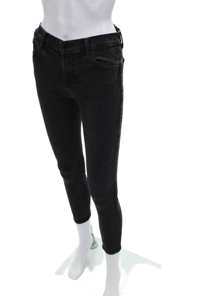 J Brand Womens Ankle Skinny Jeans Black High Rise Size 26