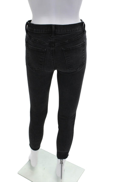 J Brand Womens Ankle Skinny Jeans Black High Rise Size 26