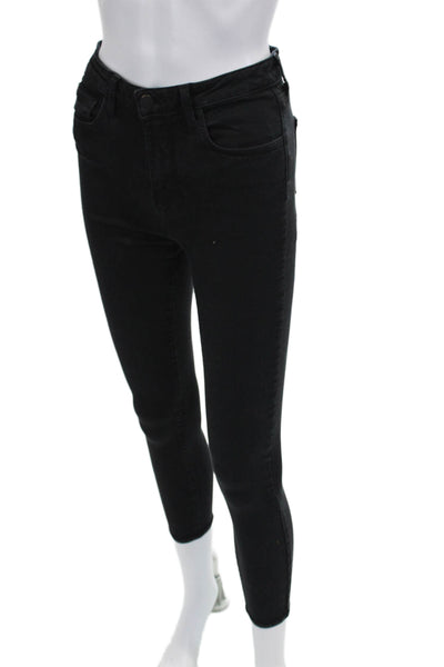 L'Agence Womens Ankle Skinny Black Jeans High Rise Size 26