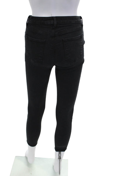 L'Agence Womens Ankle Skinny Black Jeans High Rise Size 26