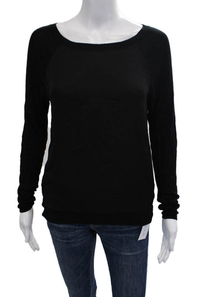 Vince Womens Basic Round Neck Black Sweater Size XS