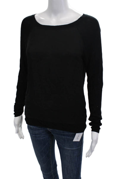 Vince Womens Basic Round Neck Black Sweater Size XS
