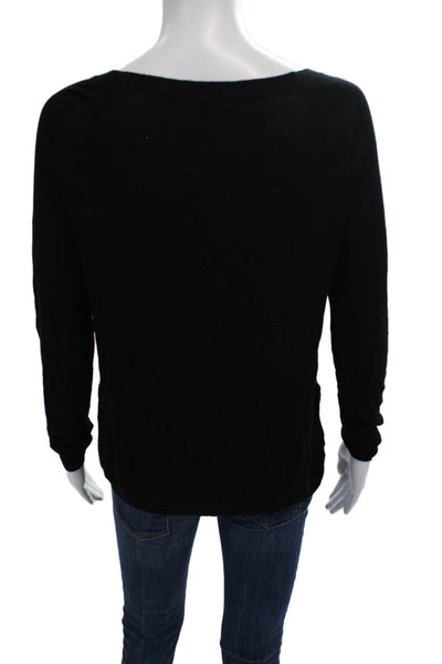 Vince Womens Basic Round Neck Black Sweater Size XS