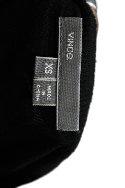 Vince Womens Basic Round Neck Black Sweater Size XS